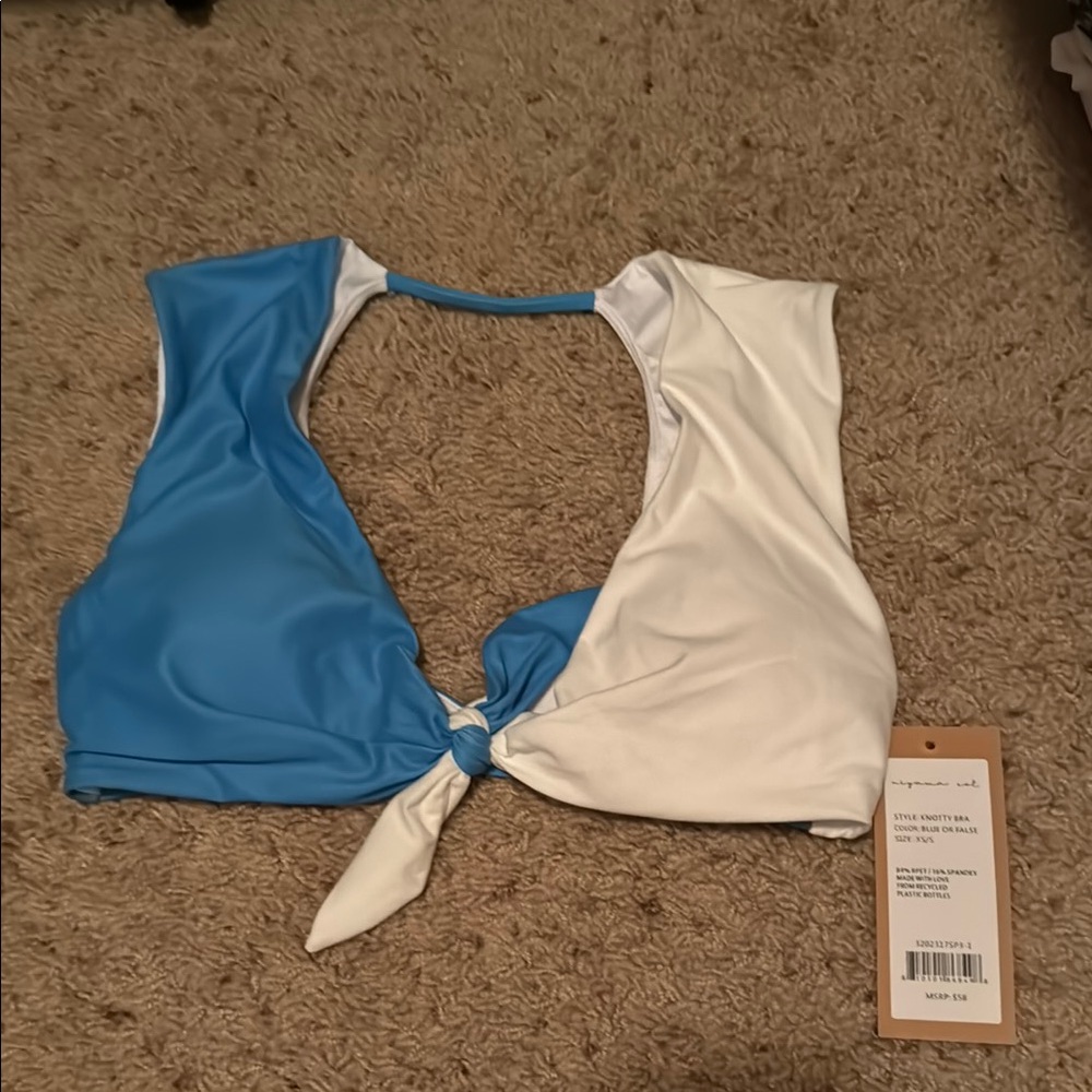 Niyama Sol Knotty Bra - Blue or False NWT XS/S